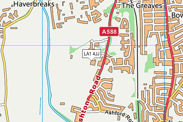 LA1 4JJ map - OS VectorMap District (Ordnance Survey) LA1 4JJ map - OS VectorMap District (Ordnance Survey)