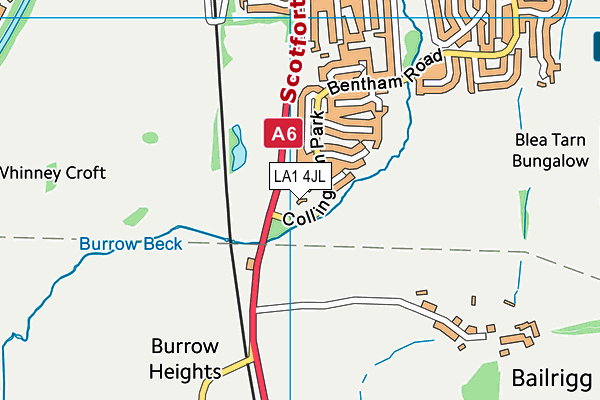 LA1 4JL map - OS VectorMap District (Ordnance Survey)