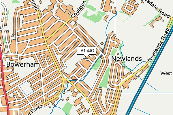 LA1 4JQ map - OS VectorMap District (Ordnance Survey) LA1 4JQ map - OS VectorMap District (Ordnance Survey)