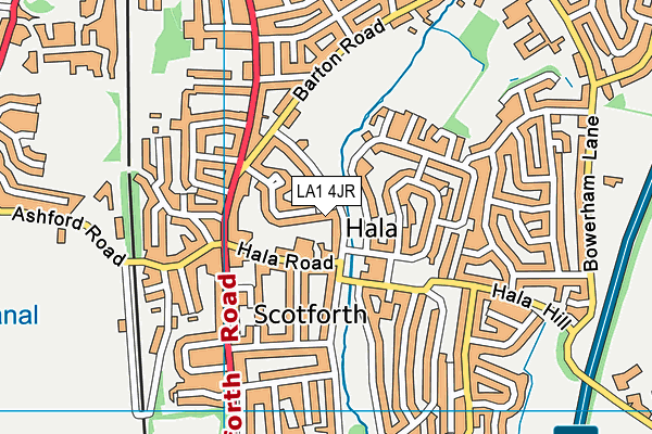 LA1 4JR map - OS VectorMap District (Ordnance Survey) LA1 4JR map - OS VectorMap District (Ordnance Survey)