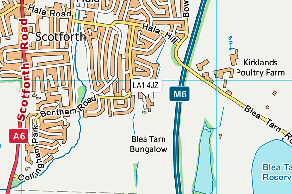 LA1 4JZ map - OS VectorMap District (Ordnance Survey)