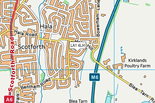 LA1 4LH map - OS VectorMap District (Ordnance Survey) LA1 4LH map - OS VectorMap District (Ordnance Survey)