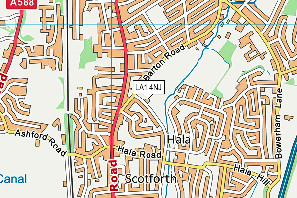 LA1 4NJ map - OS VectorMap District (Ordnance Survey) LA1 4NJ map - OS VectorMap District (Ordnance Survey)