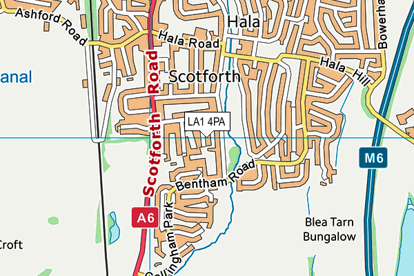 LA1 4PA map - OS VectorMap District (Ordnance Survey) LA1 4PA map - OS VectorMap District (Ordnance Survey)
