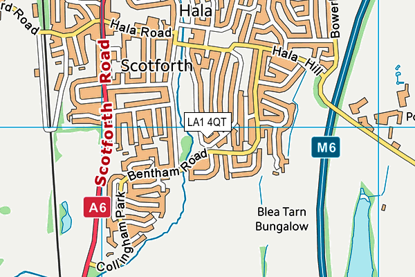 LA1 4QT map - OS VectorMap District (Ordnance Survey) LA1 4QT map - OS VectorMap District (Ordnance Survey)