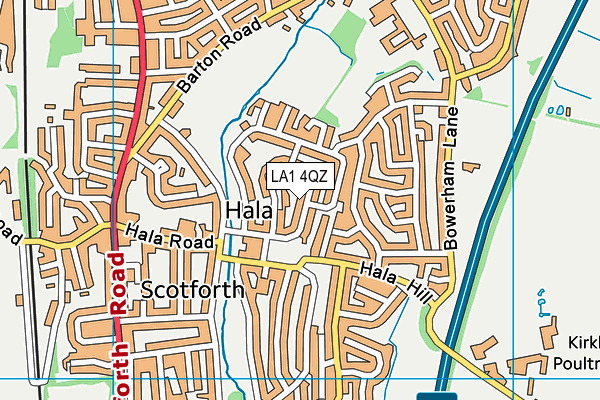 LA1 4QZ map - OS VectorMap District (Ordnance Survey) LA1 4QZ map - OS VectorMap District (Ordnance Survey)