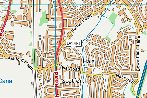 LA1 4RJ map - OS VectorMap District (Ordnance Survey) LA1 4RJ map - OS VectorMap District (Ordnance Survey)