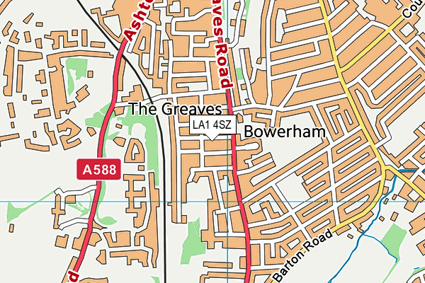 LA1 4SZ map - OS VectorMap District (Ordnance Survey) LA1 4SZ map - OS VectorMap District (Ordnance Survey)