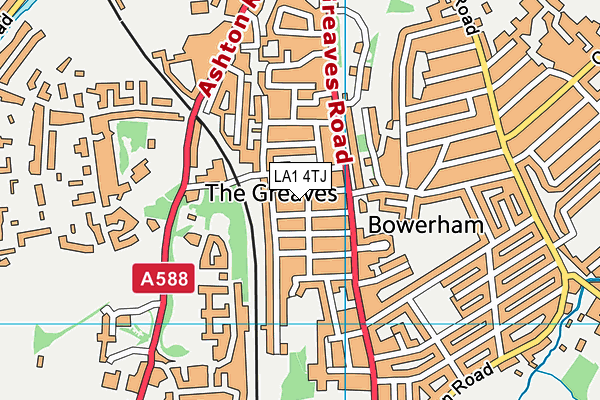 LA1 4TJ map - OS VectorMap District (Ordnance Survey) LA1 4TJ map - OS VectorMap District (Ordnance Survey)