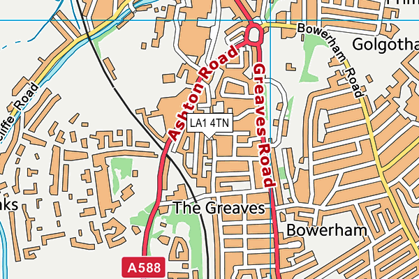 LA1 4TN map - OS VectorMap District (Ordnance Survey) LA1 4TN map - OS VectorMap District (Ordnance Survey)