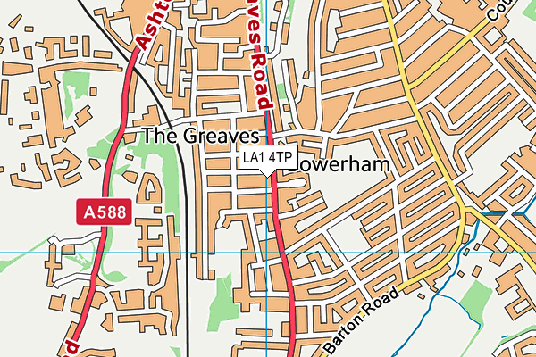 LA1 4TP map - OS VectorMap District (Ordnance Survey)