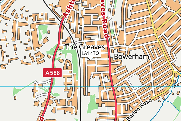 LA1 4TQ map - OS VectorMap District (Ordnance Survey) LA1 4TQ map - OS VectorMap District (Ordnance Survey)