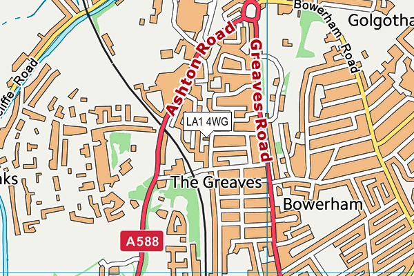 LA1 4WG map - OS VectorMap District (Ordnance Survey) LA1 4WG map - OS VectorMap District (Ordnance Survey)