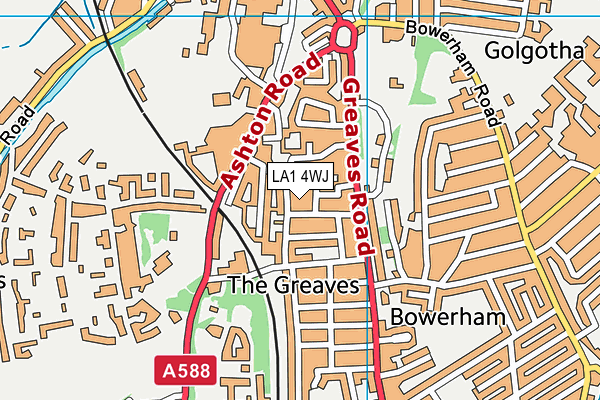 LA1 4WJ map - OS VectorMap District (Ordnance Survey)