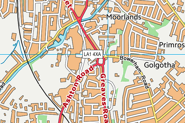 LA1 4XA map - OS VectorMap District (Ordnance Survey) LA1 4XA map - OS VectorMap District (Ordnance Survey)