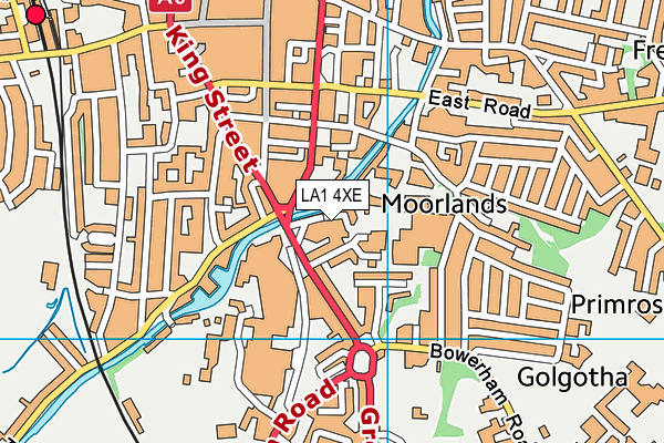 LA1 4XE map - OS VectorMap District (Ordnance Survey) LA1 4XE map - OS VectorMap District (Ordnance Survey)
