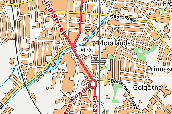 LA1 4XL map - OS VectorMap District (Ordnance Survey) LA1 4XL map - OS VectorMap District (Ordnance Survey)