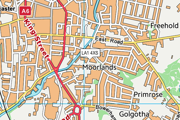 LA1 4XS map - OS VectorMap District (Ordnance Survey) LA1 4XS map - OS VectorMap District (Ordnance Survey)