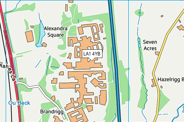 LA1 4YB map - OS VectorMap District (Ordnance Survey) LA1 4YB map - OS VectorMap District (Ordnance Survey)
