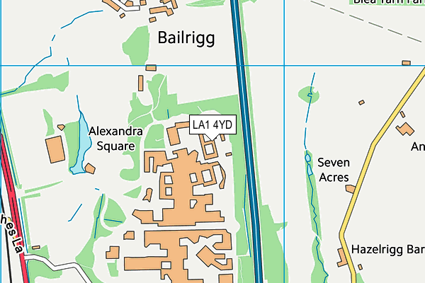 LA1 4YD map - OS VectorMap District (Ordnance Survey) LA1 4YD map - OS VectorMap District (Ordnance Survey)
