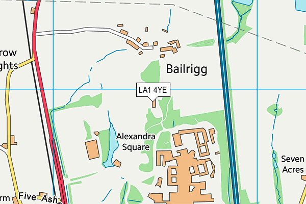 LA1 4YE map - OS VectorMap District (Ordnance Survey) LA1 4YE map - OS VectorMap District (Ordnance Survey)