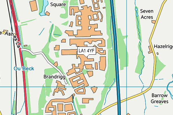 LA1 4YF map - OS VectorMap District (Ordnance Survey) LA1 4YF map - OS VectorMap District (Ordnance Survey)