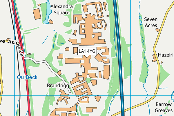 LA1 4YG map - OS VectorMap District (Ordnance Survey) LA1 4YG map - OS VectorMap District (Ordnance Survey)