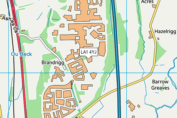 LA1 4YJ map - OS VectorMap District (Ordnance Survey) LA1 4YJ map - OS VectorMap District (Ordnance Survey)