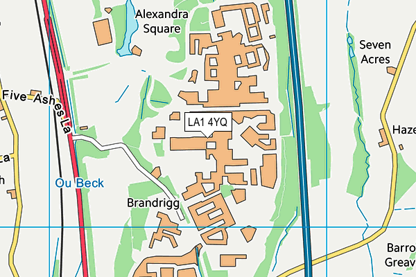 LA1 4YQ map - OS VectorMap District (Ordnance Survey) LA1 4YQ map - OS VectorMap District (Ordnance Survey)