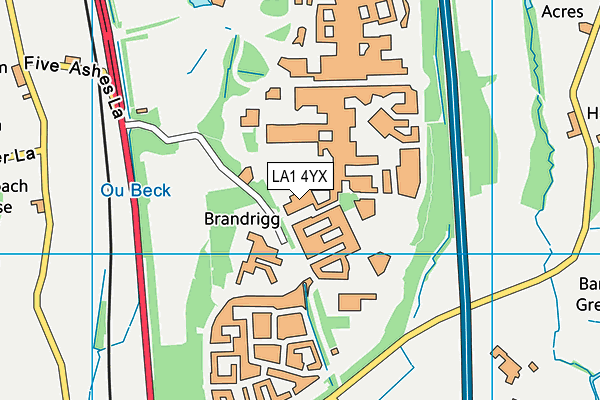 LA1 4YX map - OS VectorMap District (Ordnance Survey) LA1 4YX map - OS VectorMap District (Ordnance Survey)