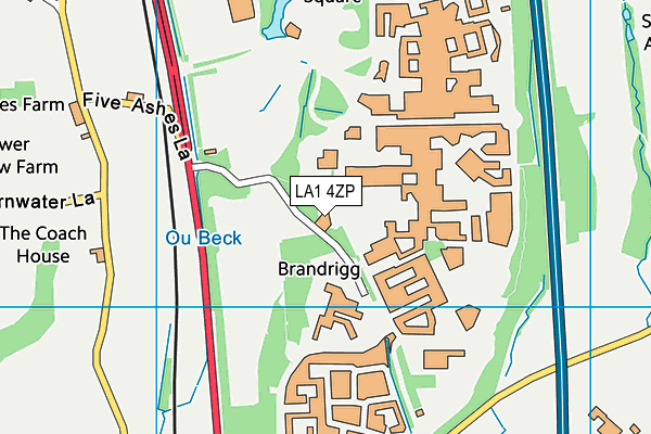 LA1 4ZP map - OS VectorMap District (Ordnance Survey) LA1 4ZP map - OS VectorMap District (Ordnance Survey)
