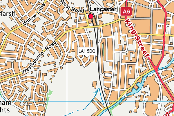 LA1 5DQ map - OS VectorMap District (Ordnance Survey) LA1 5DQ map - OS VectorMap District (Ordnance Survey)