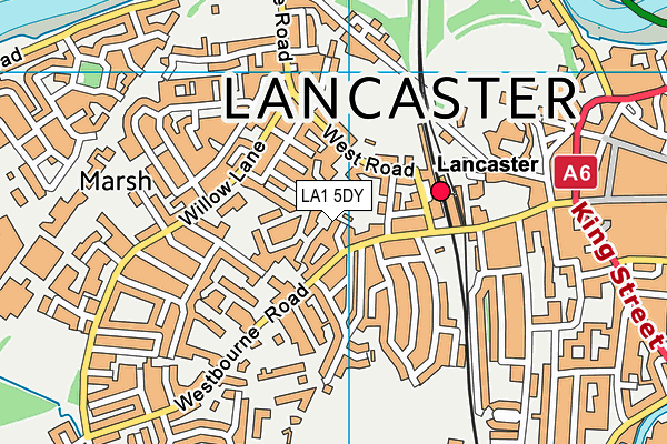 LA1 5DY map - OS VectorMap District (Ordnance Survey)