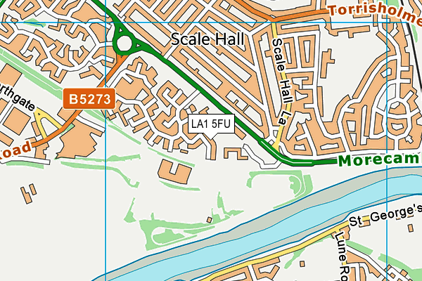 LA1 5FU map - OS VectorMap District (Ordnance Survey) LA1 5FU map - OS VectorMap District (Ordnance Survey)