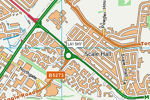 LA1 5HY map - OS VectorMap District (Ordnance Survey) LA1 5HY map - OS VectorMap District (Ordnance Survey)