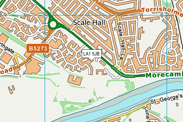 LA1 5JB map - OS VectorMap District (Ordnance Survey) LA1 5JB map - OS VectorMap District (Ordnance Survey)