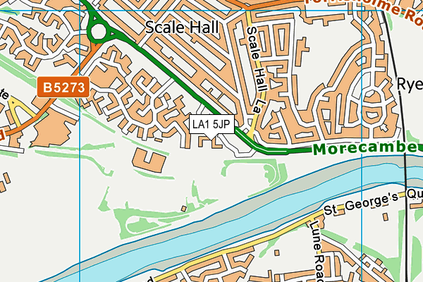 LA1 5JP map - OS VectorMap District (Ordnance Survey) LA1 5JP map - OS VectorMap District (Ordnance Survey)