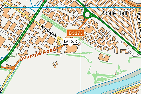 LA1 5JR map - OS VectorMap District (Ordnance Survey) LA1 5JR map - OS VectorMap District (Ordnance Survey)