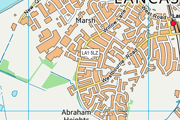LA1 5LZ map - OS VectorMap District (Ordnance Survey) LA1 5LZ map - OS VectorMap District (Ordnance Survey)