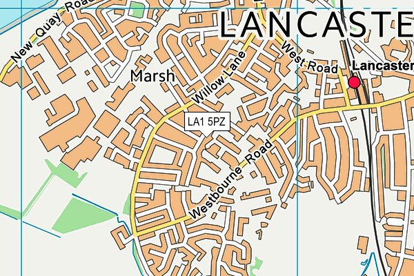 LA1 5PZ map - OS VectorMap District (Ordnance Survey) LA1 5PZ map - OS VectorMap District (Ordnance Survey)