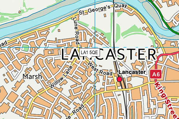 LA1 5QE map - OS VectorMap District (Ordnance Survey) LA1 5QE map - OS VectorMap District (Ordnance Survey)