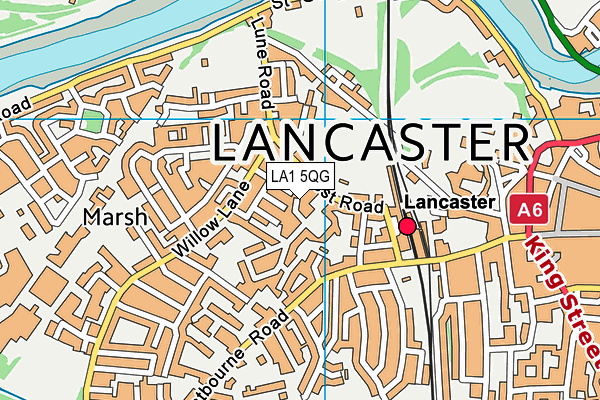 LA1 5QG map - OS VectorMap District (Ordnance Survey) LA1 5QG map - OS VectorMap District (Ordnance Survey)