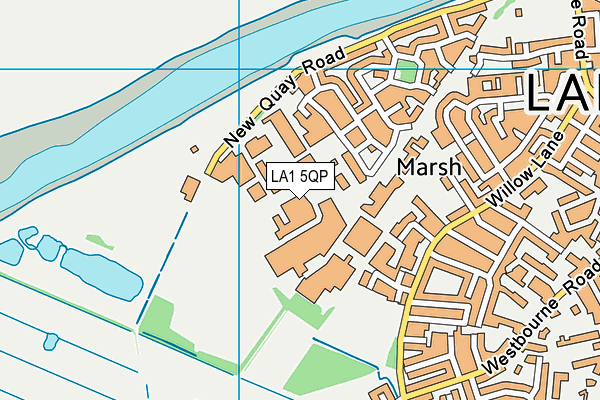 LA1 5QP map - OS VectorMap District (Ordnance Survey)