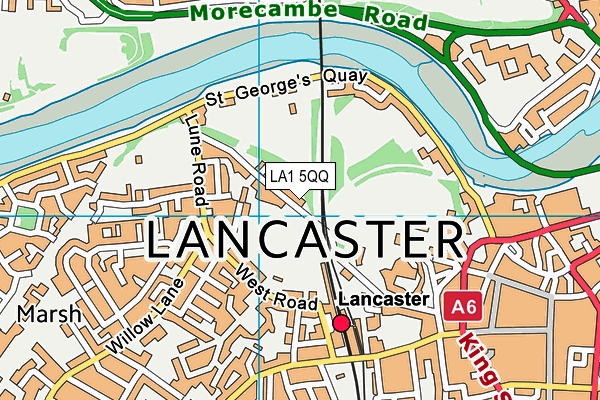 LA1 5QQ map - OS VectorMap District (Ordnance Survey)
