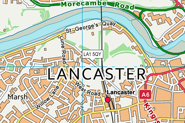 LA1 5QY map - OS VectorMap District (Ordnance Survey) LA1 5QY map - OS VectorMap District (Ordnance Survey)