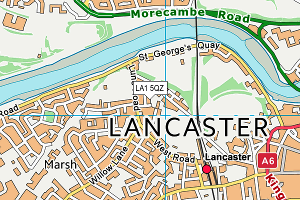 LA1 5QZ map - OS VectorMap District (Ordnance Survey) LA1 5QZ map - OS VectorMap District (Ordnance Survey)