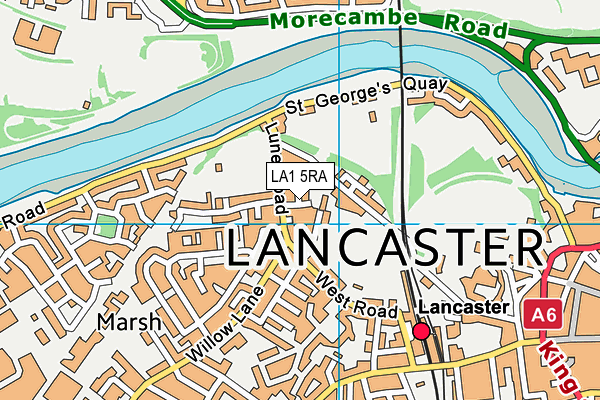 LA1 5RA map - OS VectorMap District (Ordnance Survey) LA1 5RA map - OS VectorMap District (Ordnance Survey)