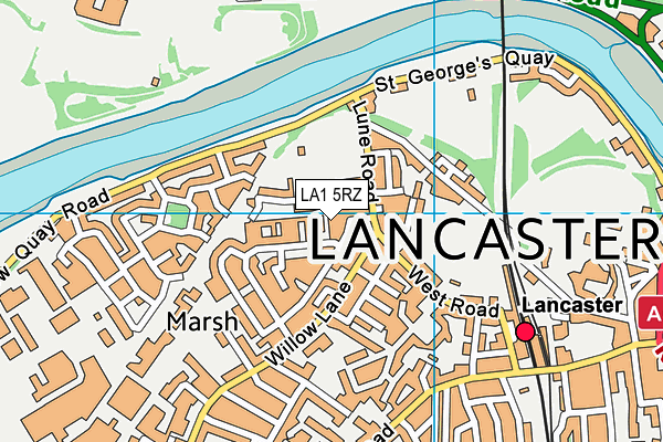 LA1 5RZ map - OS VectorMap District (Ordnance Survey) LA1 5RZ map - OS VectorMap District (Ordnance Survey)