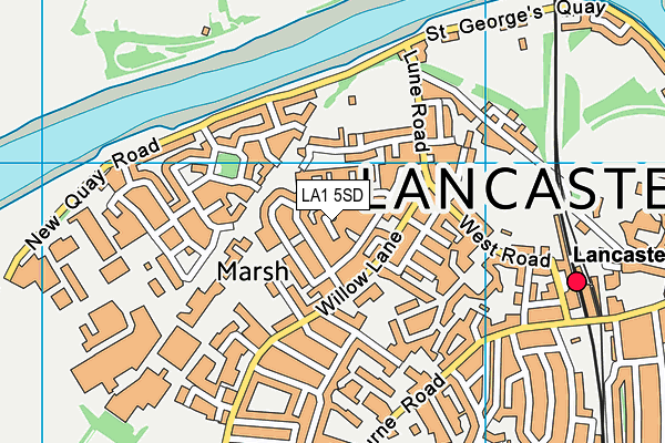 LA1 5SD map - OS VectorMap District (Ordnance Survey) LA1 5SD map - OS VectorMap District (Ordnance Survey)