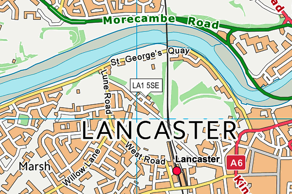 LA1 5SE map - OS VectorMap District (Ordnance Survey) LA1 5SE map - OS VectorMap District (Ordnance Survey)